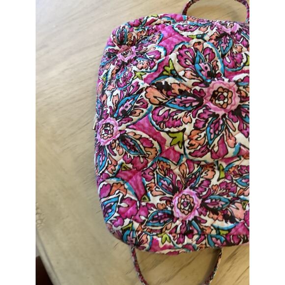 Vera Bradley Crossover Purse Pink Alex Pattern Floral Pleated Small Boho Casual - Picture 7 of 9